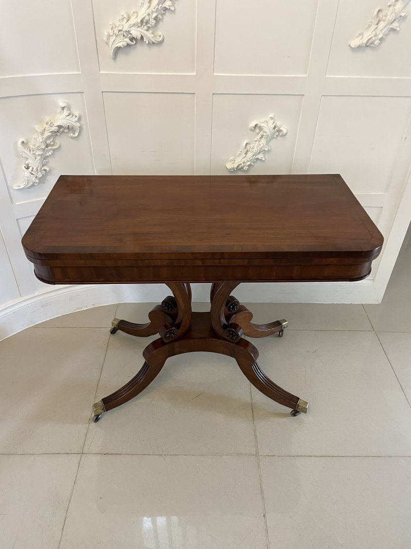 Antique Regency Quality Mahogany Card Table - Image 2